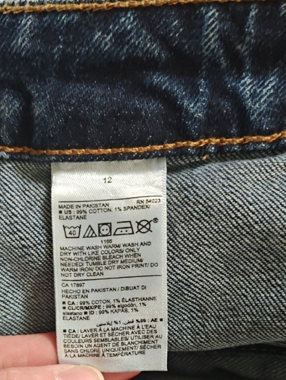 Old Navy Dark Blue Button-Front Denim Midi Skirt - Picture 5 of 5